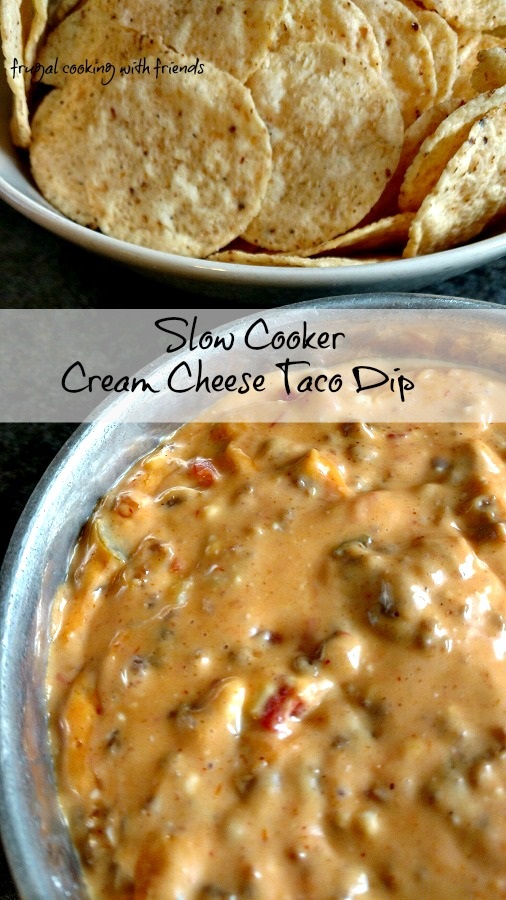 slow cooker cream cheese taco dip
