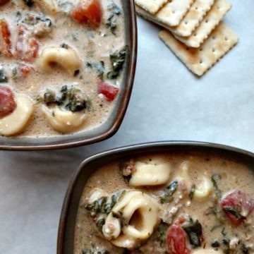 creamy spinach and tortellini soup