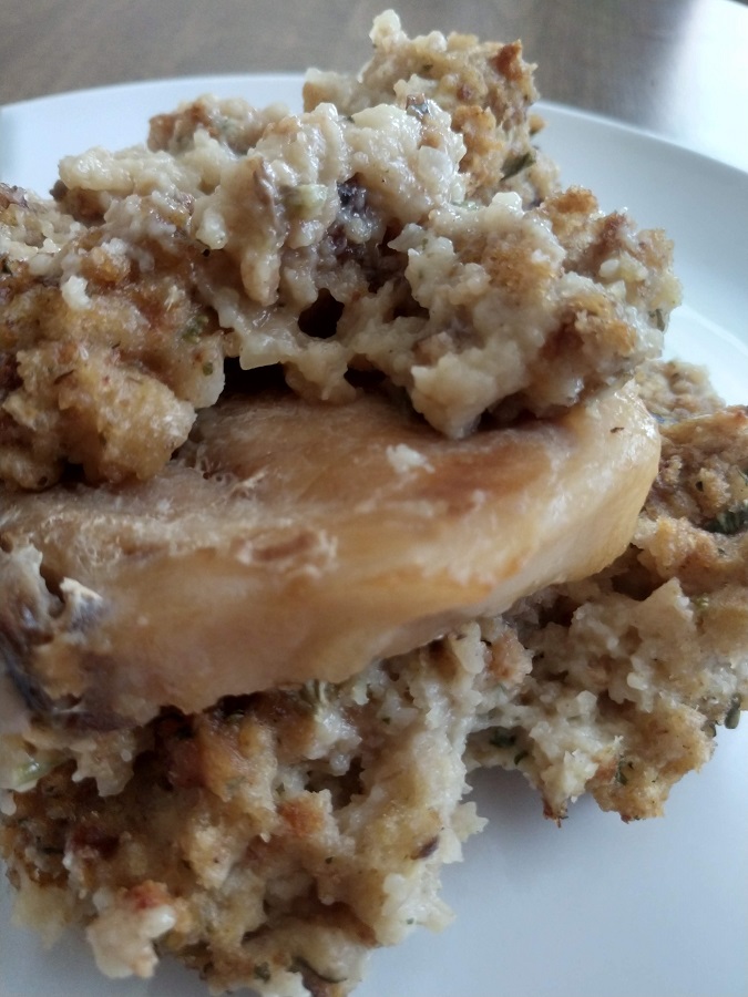 slow cooker pork chops and stuffing 