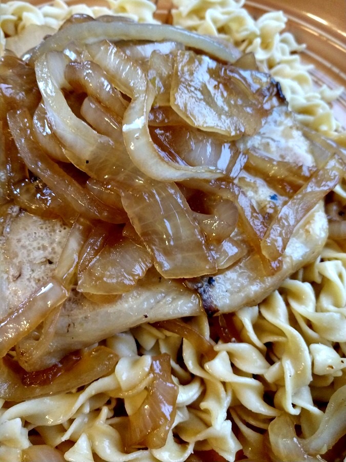 slow cooker pork chops with onions