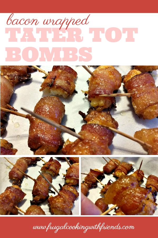 Bacon Wrapped Tater Tot Bombs