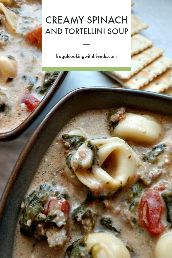 Creamy Spinach and Tortellini Soup 